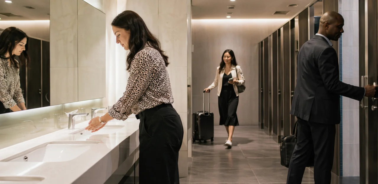 Por que os banheiros de aeroportos são um ponto de contato crítico na experiência do passageiro