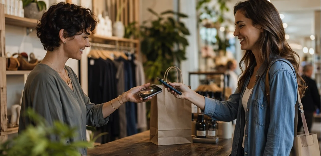 Fluxo de engajamento do cliente com QR e NFC