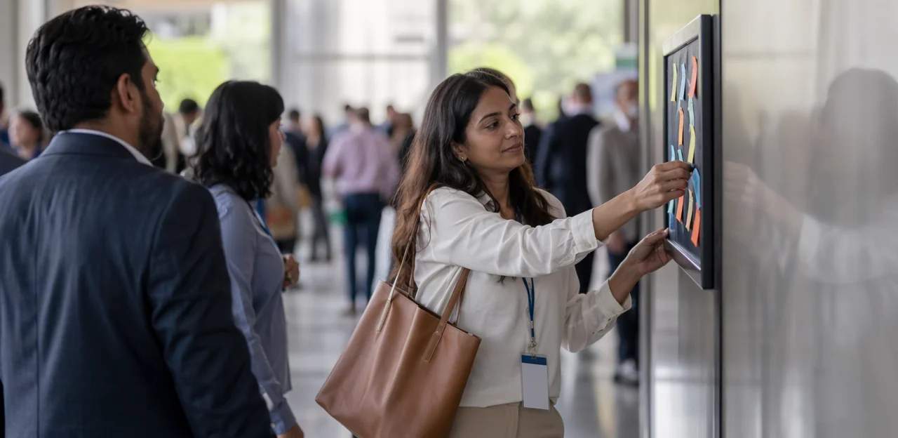 Placement, messaging, and timing strategies for event feedback signage
