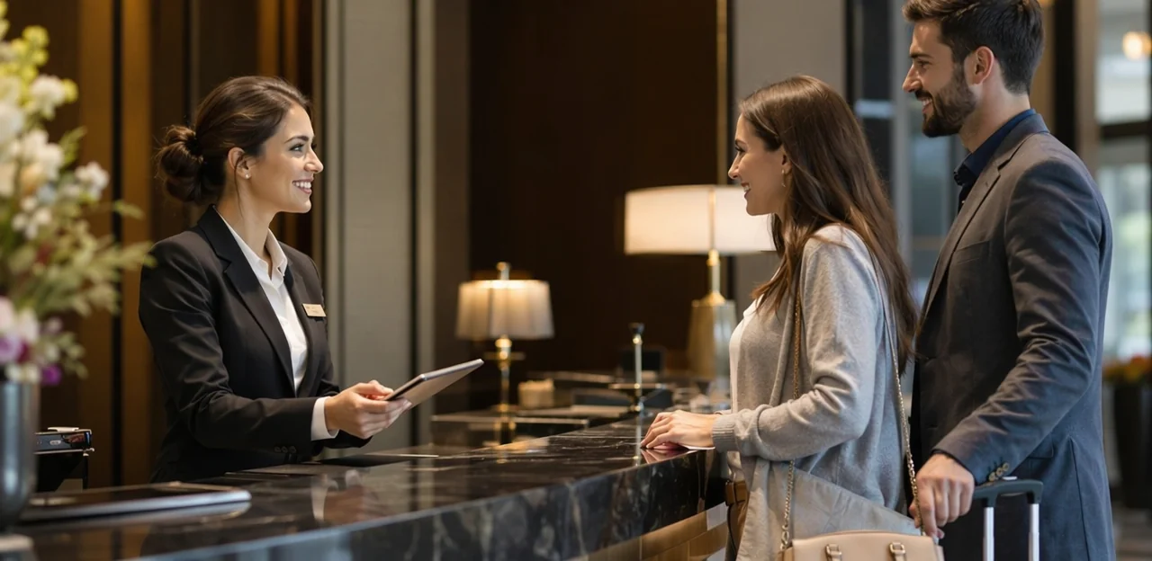 Guide des retours clients à la réception d'hôtel