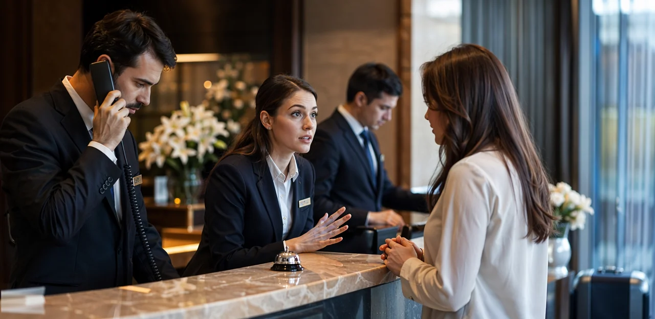 Waarschuwingen voor urgente gastproblemen voor hotelpersoneel