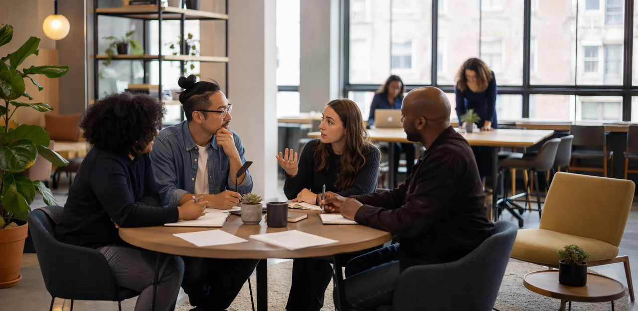 Wie man Coworking-Spaces in umsetzbare Feedback-Zonen strukturiert