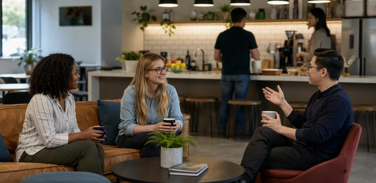 Opiniones sobre cocina y lounge en coworking: pequeñas señales, gran impacto