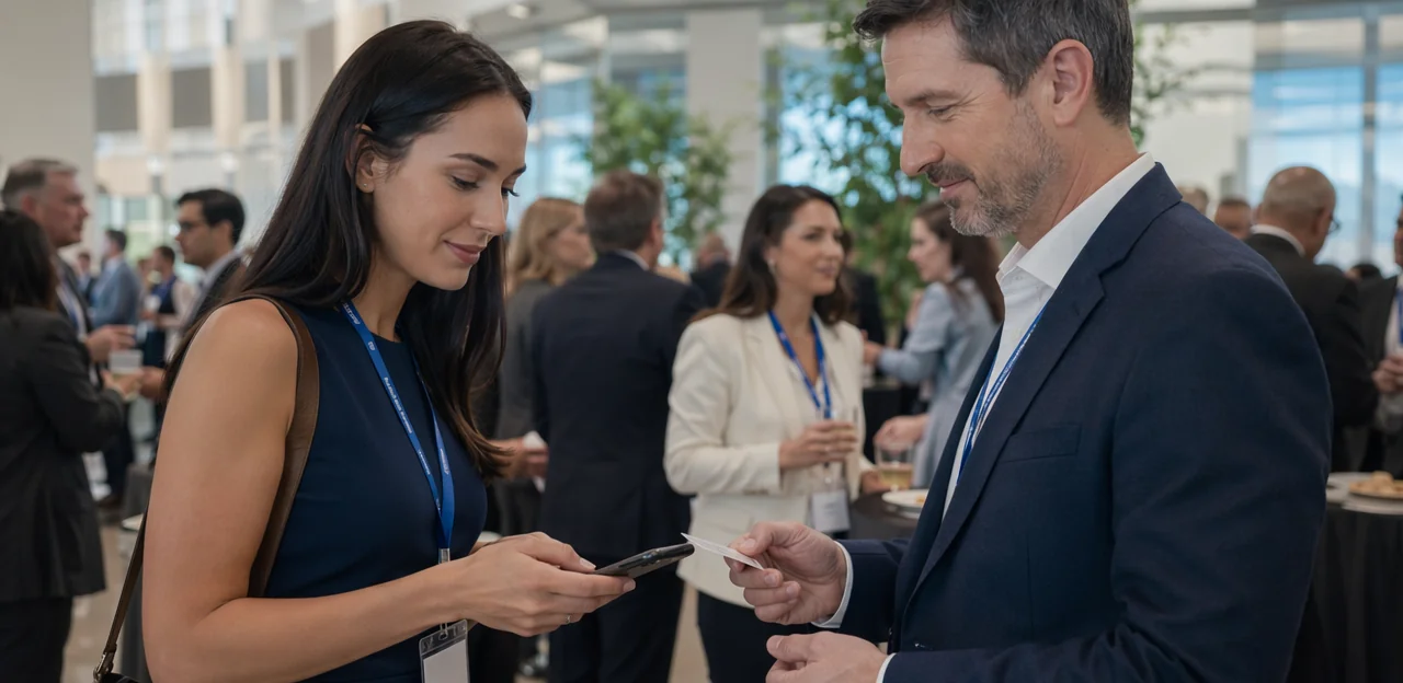 Exemplos de casos de uso de feedback de eventos com NFC para conferências