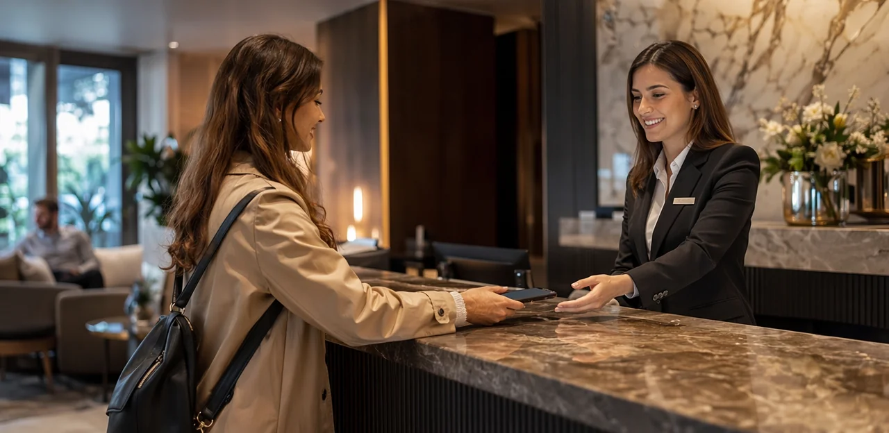 Feedback NFC para áreas de recepción hotelera