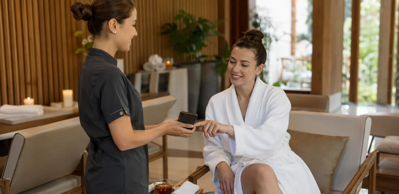 Feedback NFC para spas: toque para avaliar após tratamentos
