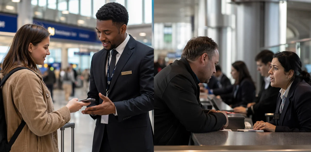 Passagier-Feedback-App vs. No-App-Feedback: Direkter Vergleich