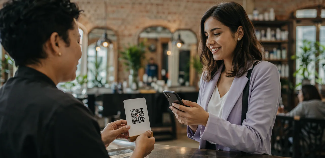 QR-Code-Aufkleber für Kundenfeedback