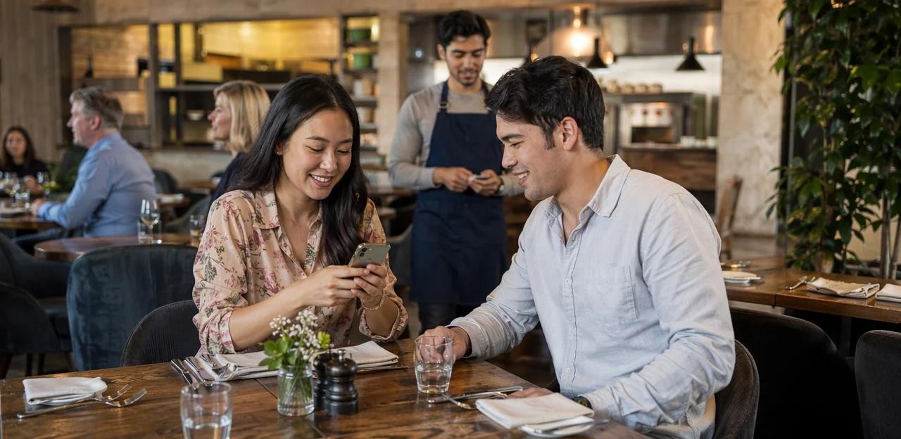 Encuesta con código QR para restaurantes