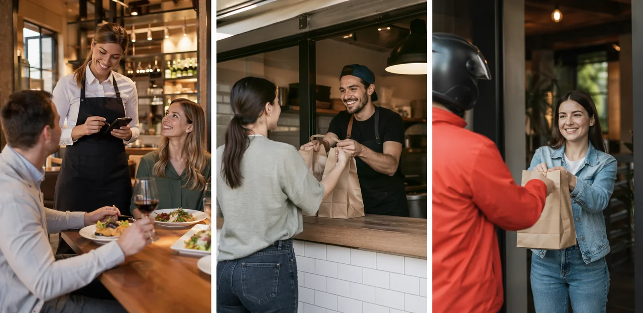 Modèles de retours clients pour restaurant sur place, à emporter et en livraison