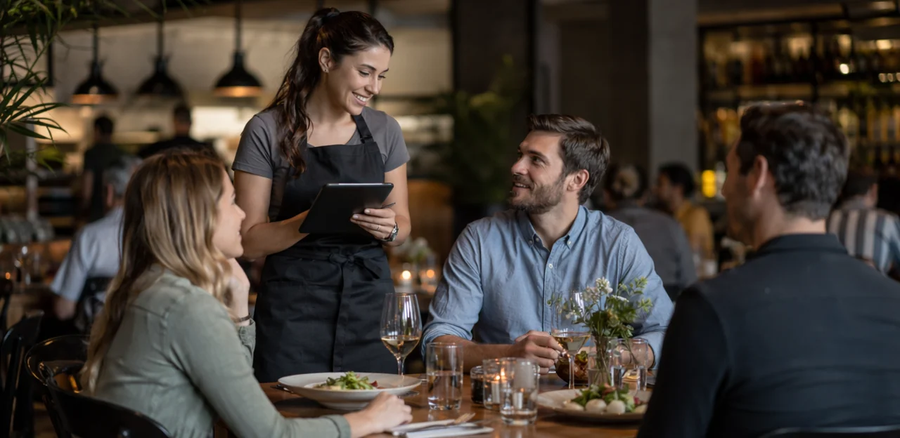 Domande per sondaggi ristorante su cibo, servizio, atmosfera e valore
