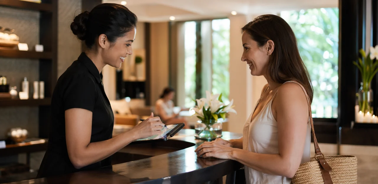 Spa-Feedbackfragen zu Behandlungen, Personal, Ambiente und Buchung