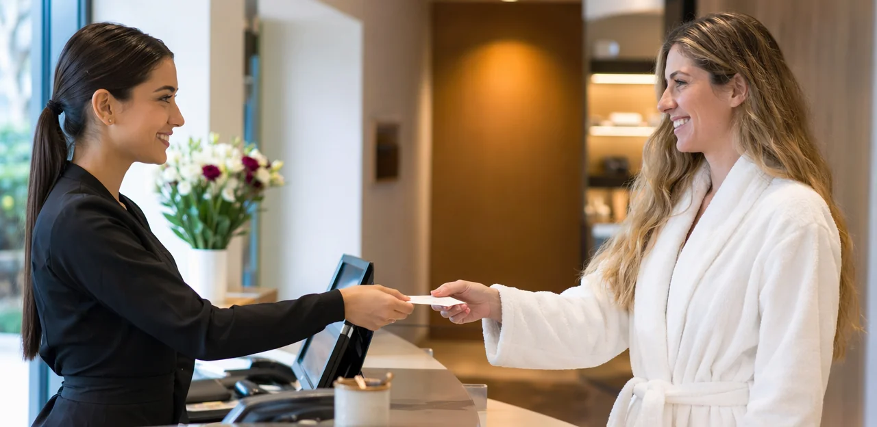 Fragen für Spa-Feedback zu Buchung, Check-in und digitalem Erlebnis