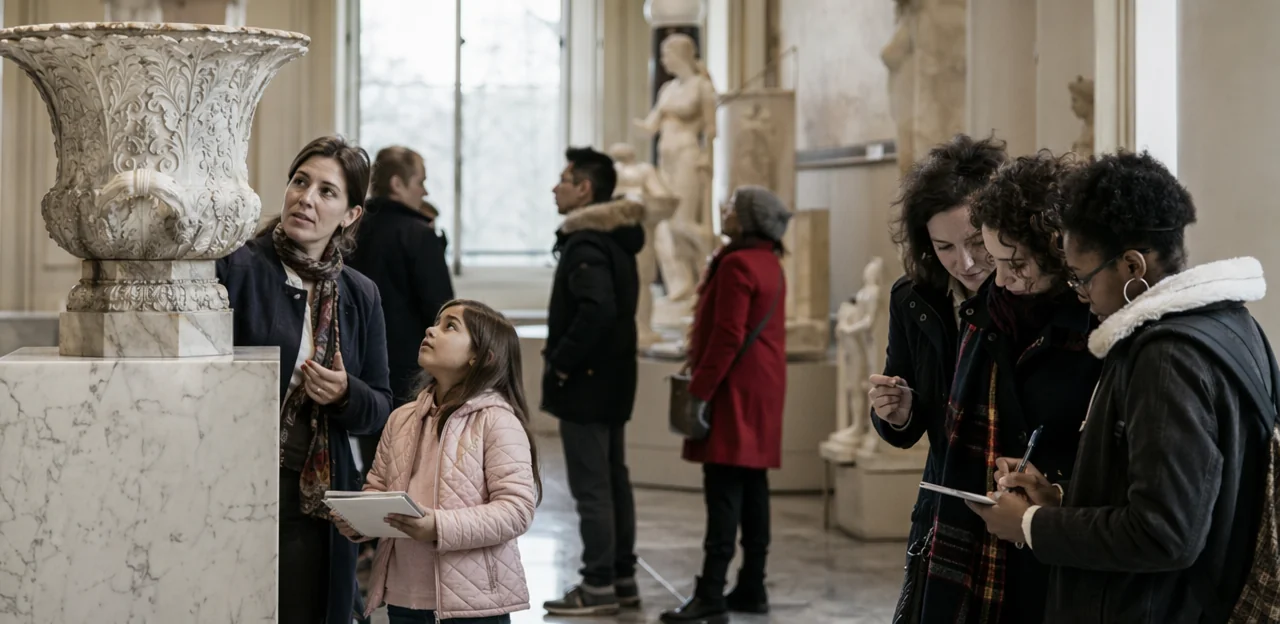 Melhores lugares para posicionar pontos de contato de feedback dentro de um museu